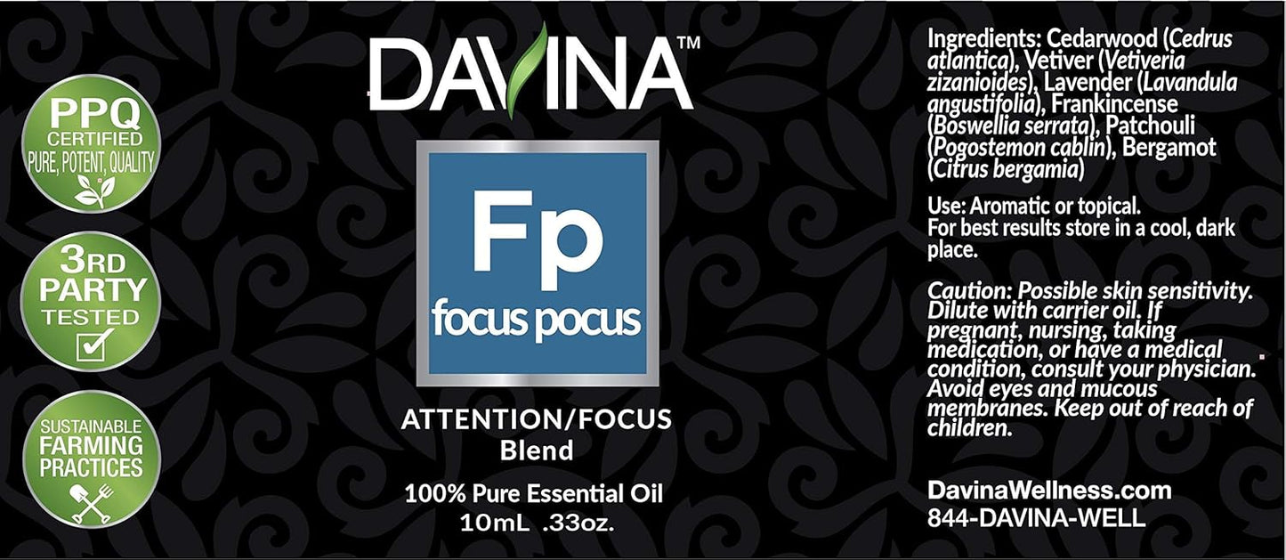 Focus Pocus Essential Oil Blend Roll-on 10ml - Ready to Go!
