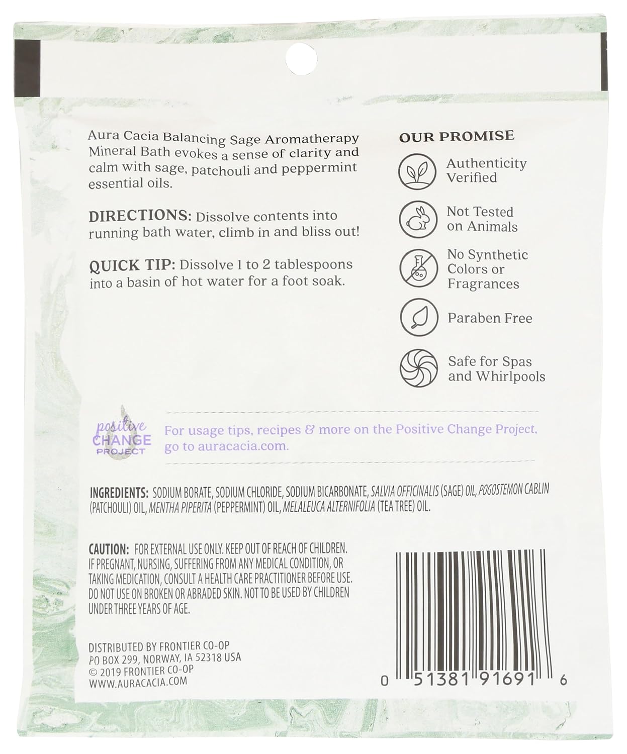 Aura Cacia Balancing Sage Bath, 2.5 OZ