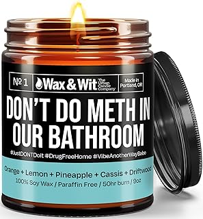 Wax & Wit Funny Soy Candle Gift for Women - Humorous, Aromatherapy Soy Wax Candle, Ideal for Housewarming, Coworker, Birthday – Pineapple, Cassis, Driftwood - 9oz
