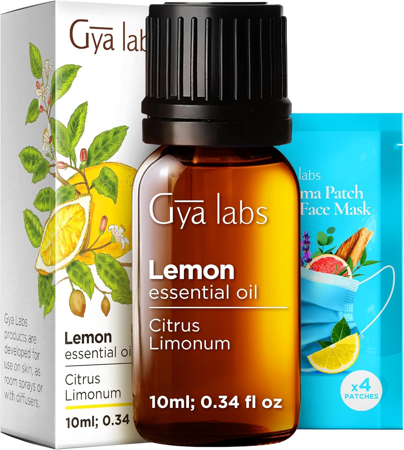 Tangerine Essential Oil for Diffuser & Lemon Essential Oil for Diffuser Set - Aromatherapy Grade Essential Oils Set - 2x0.34 fl oz - Gya Labs