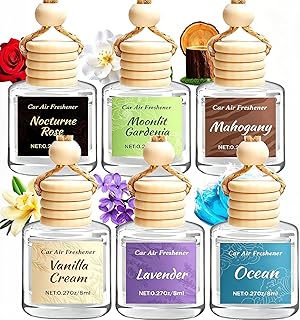 6 Pack Car Air Freshener - Mothers Day Gift for Her, Hanging Air Freshener Essential Oil Diffuser, Romantic Car Scents Cute Auto Decor Birthday Gifts for Women/Men