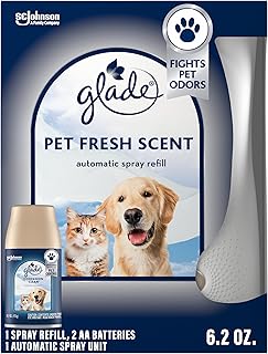 Glade Automatic Spray Refill Starter Kit, Pet Fresh Scent, Scented Air Freshener for Home and Bathroom, 6.2 Oz, 1 Holder + 1 Refill