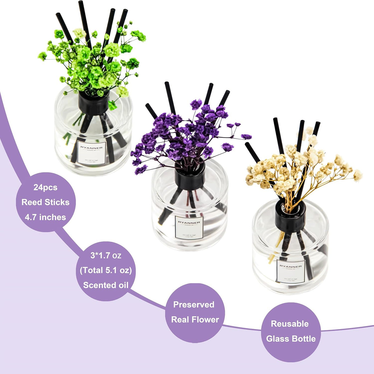 Reed Diffuser Set of 3 Pack