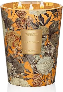 M&SENSE Neroli Noir Soy Large Candles, 3-Wick 35oz 150H Long Lasting, Aromatherapy Candle for Stress Relief Refresh Housewarming Gifts