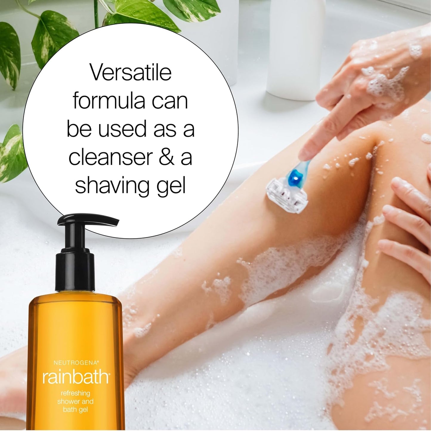 Neutrogena Rainbath Refreshing Shower Gel, Moisturizing Body Wash for Men and Women, Cleans, Softens, and Conditions Skin, Creamy Lather Ideal for Leg-Shaving, Spa-Like Experience, 32 fl oz