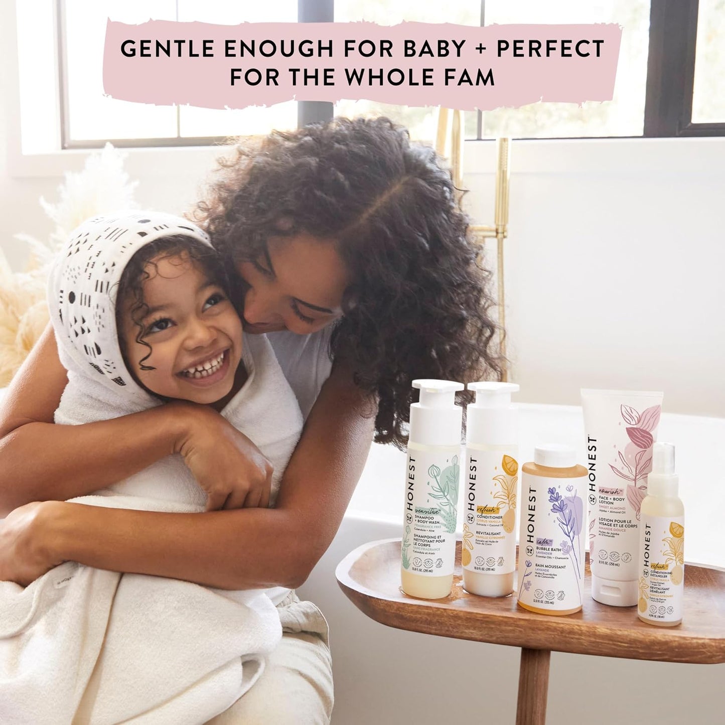 The Honest Company Lavender Calm Foaming Bubble Bath + Hydrating Face + Body Lotion Bundle | Naturally Derived, Tear Free, Hypoallergenic | 12 fl oz, 8.5 fl oz