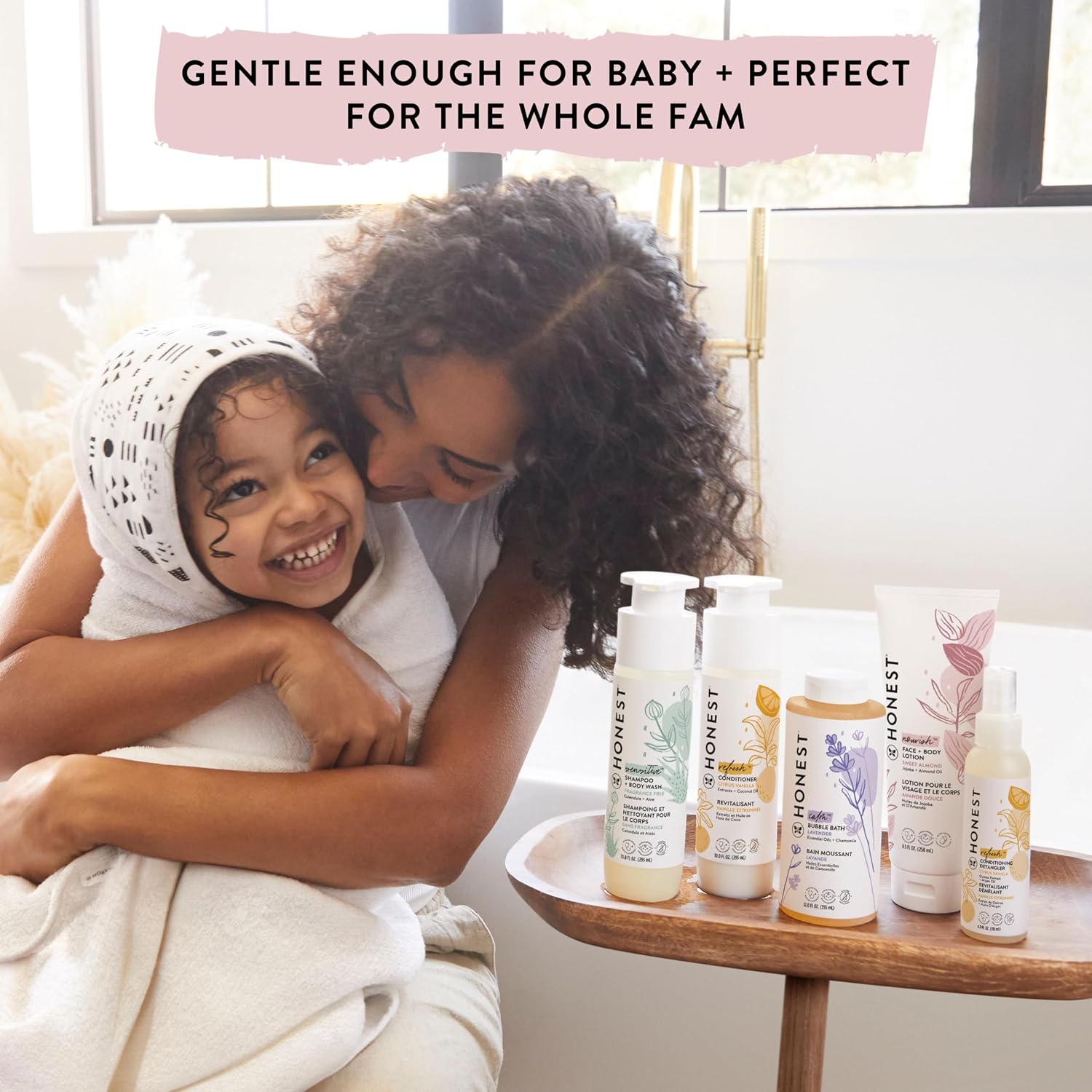 The Honest Company Lavender Calm Foaming Bubble Bath + Hydrating Face + Body Lotion Bundle | Naturally Derived, Tear Free, Hypoallergenic | 12 fl oz, 8.5 fl oz