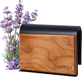 Car Air Freshener, Wood Car Freshener Vent Clip, Natural Wooden Car Diffuser, Long Lasting Odor Eliminator, Refillable Car Freshener – Lavender Car Air Freshener