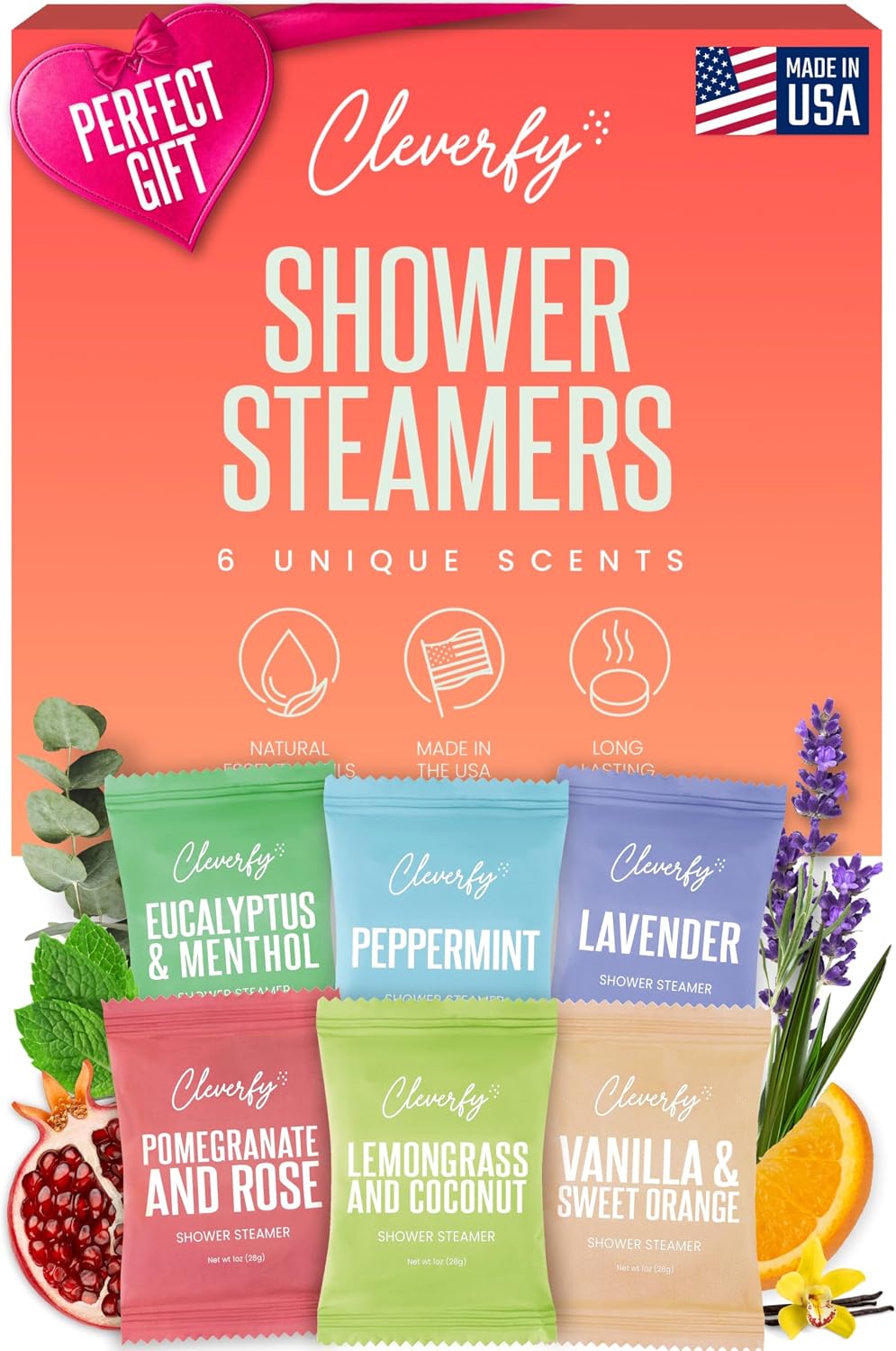 Cleverfy Shower Steamers Aromatherapy for Women and Men – 6 x 18 Pack