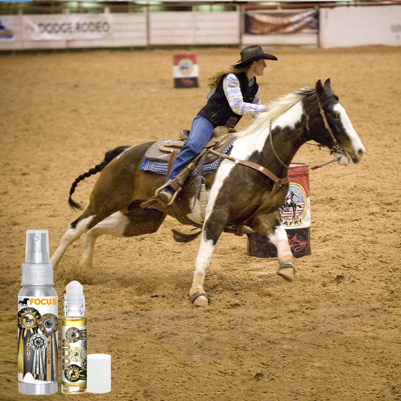 The Blissful Horses Focus Roll On Horse Aromatherapy All Natural Support for Concentration