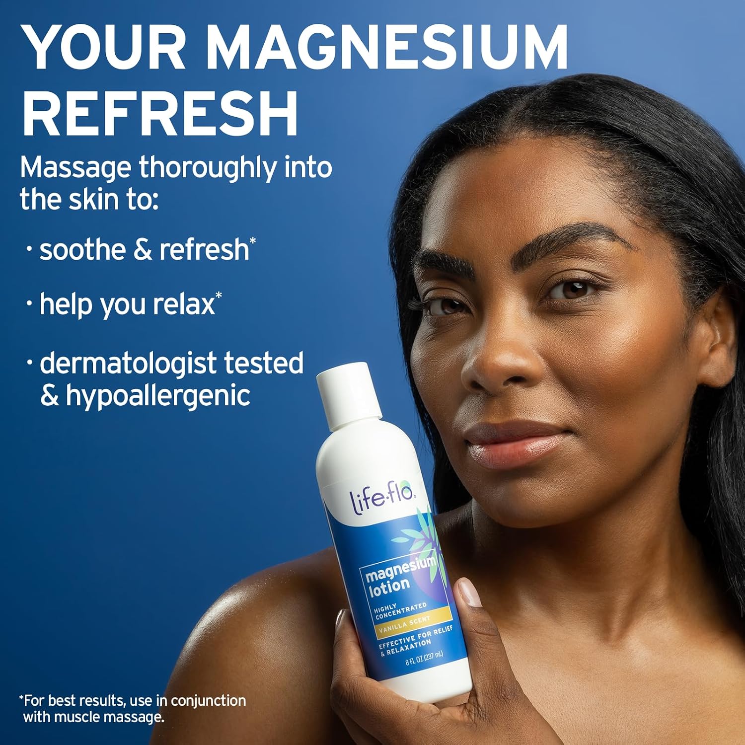Life-flo Vanilla Magnesium Lotion 8oz and Magnesium Flakes for Bath 44oz - Relief and Relaxation with Topical Magnesium Chloride from Zechstein Seabed - Soothe Muscles and Joints - 60-Day Guarantee