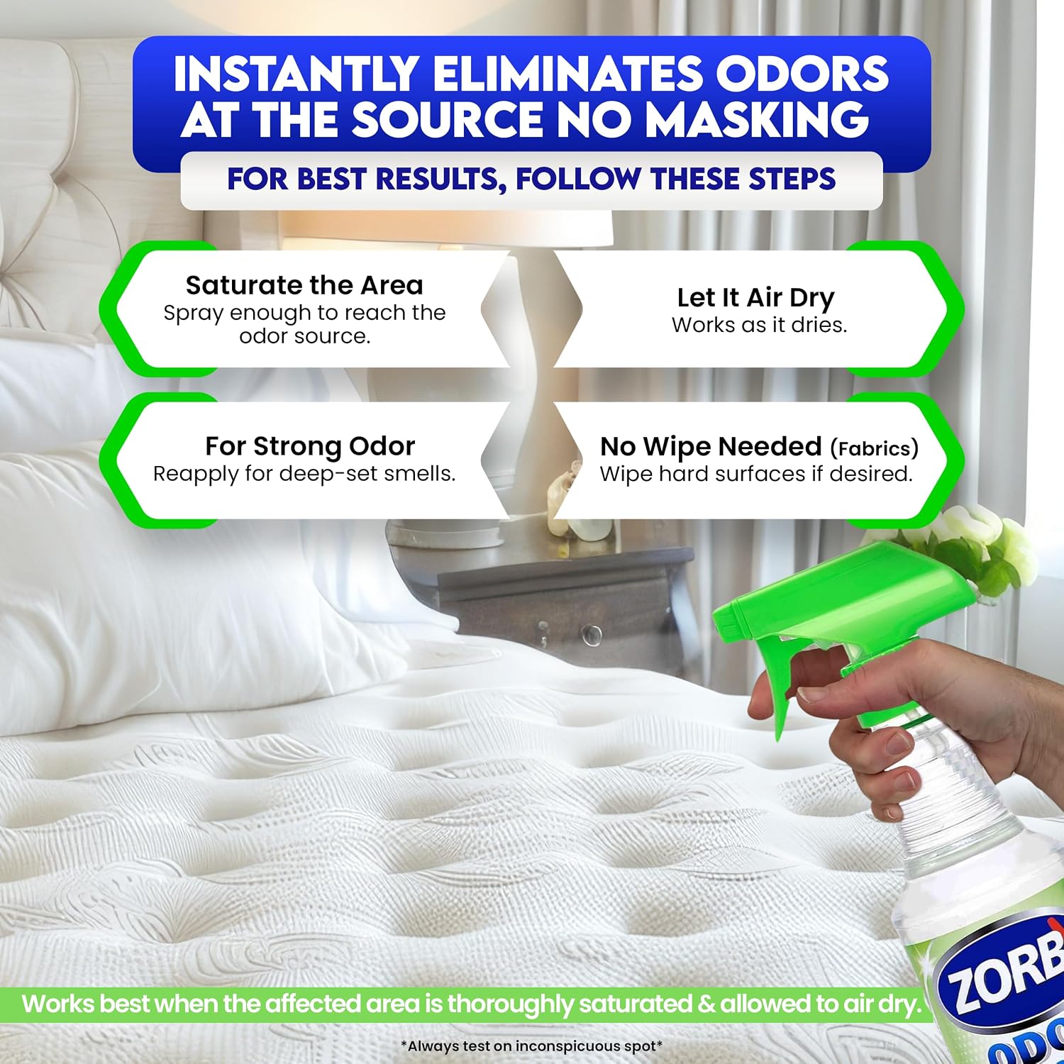 ZORBX Unscented Odor Remover Spray 32 oz - Perfect Solution for Strong Odor - Advanced Trusted Formula & Fast-Acting Odor Eliminator for Dog, Cat, Puppy