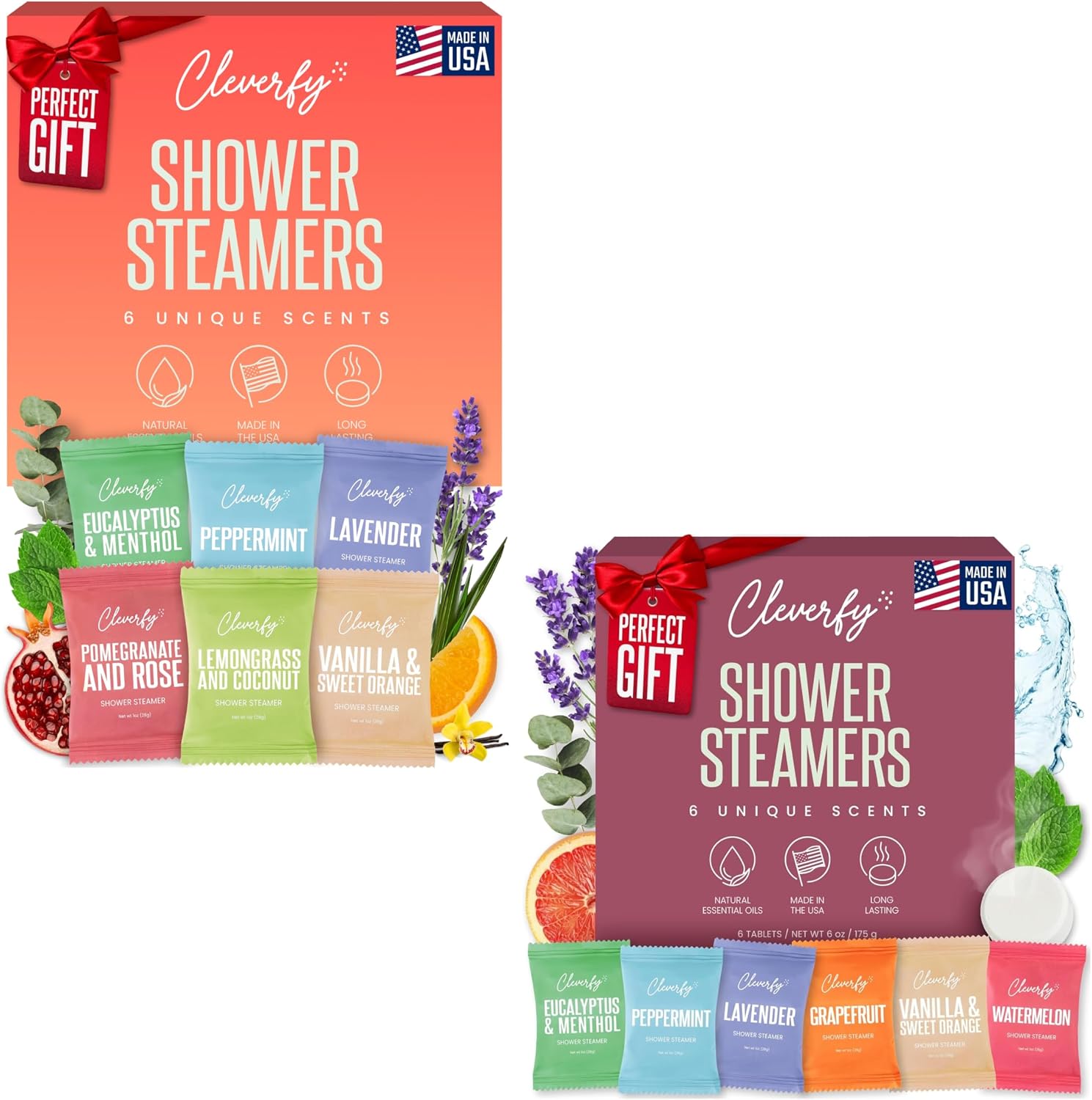 Cleverfy Shower Steamers Aromatherapy for Women and Men – 6 x 2 Pack