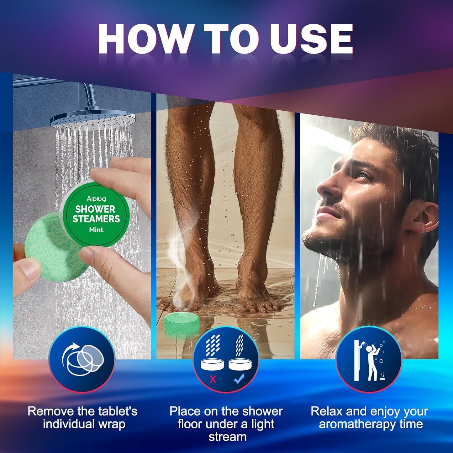 Shower Steamers for Men 8 Pack - Gifts for Men, Shower Bombs Aromatherapy with Essential Oils, Mens Gifts Ideas, Birthday Gifts for Him Dad Husband, Gifts for Mens Who Have Everything