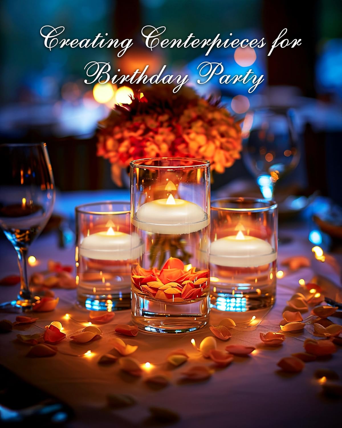 Homemory 48 Pack 3” Flameless Led Floating Candles, 200 Hour White Battery Operate Waterproof Tealights for Cylinder Vases, Centerpieces at Wedding Decor, Party, Pool