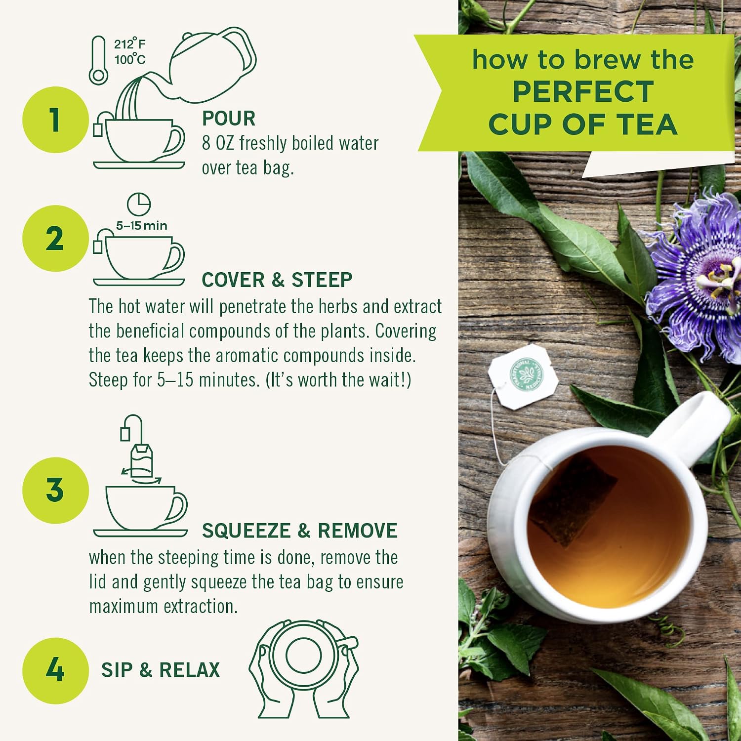 Traditional Medicinals Organic, Chamomile & Lavender - Chamomile Tea Supporting Stress Relief and Relaxation - Kosher, Non-GMO, Caffeine-Free, Compostable - 16 Tea Bags