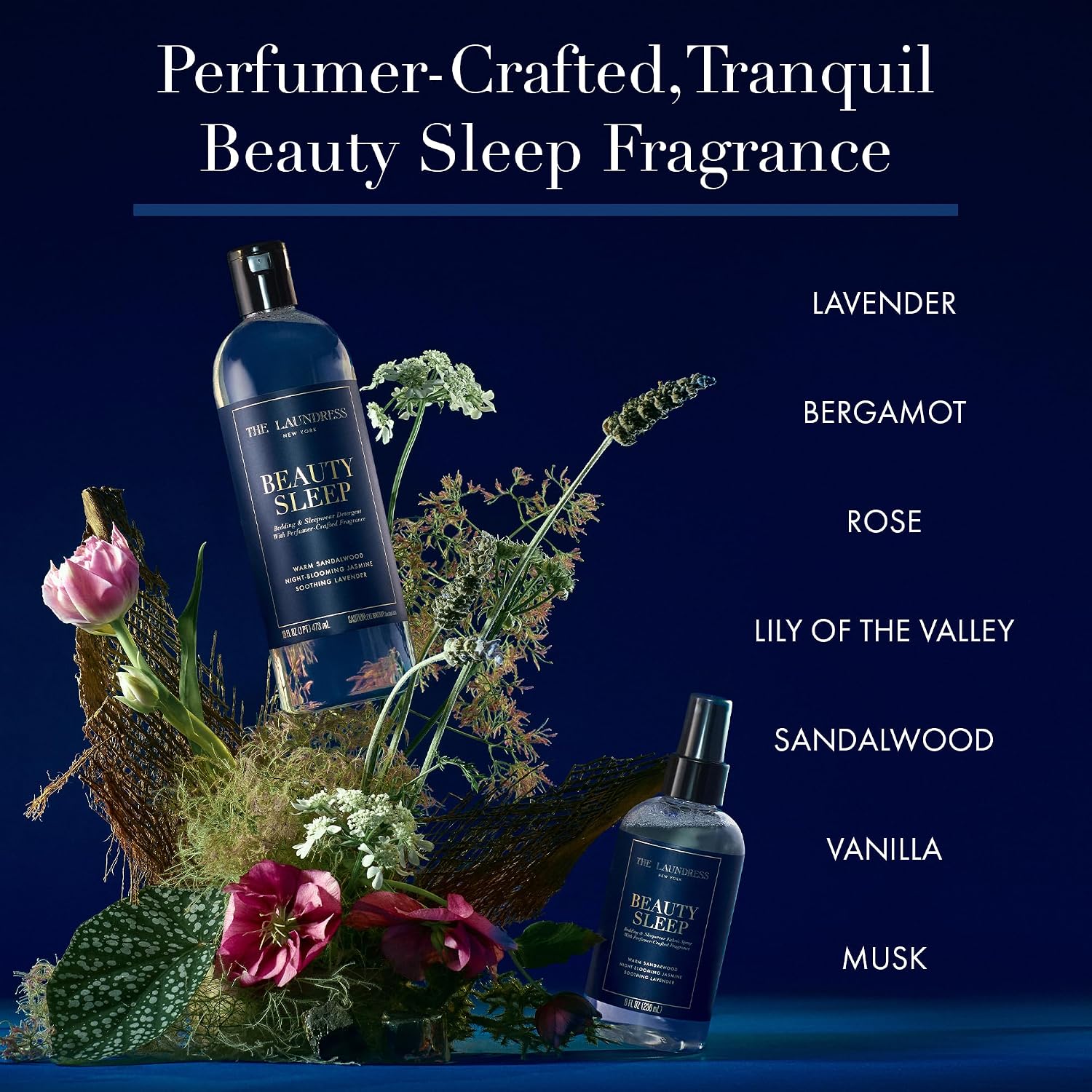 The Laundress Beauty Sleep Fabric Spray, Wrinkle Release Spray, Pillow Spray, Fabric Refresher, Upholstery and Linen Spray, Tranquil Comforting Inspired Scent, 8 Fl Oz