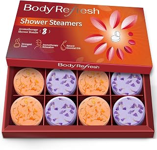 Shower Steamers Aromatherapy-8 Pack Shower Bombs with Essential Oils, Mothers Day Gifts for Mom Wife, Birthday Gifts for Women Self Care Relaxation Home SPA Teacher Appreciation Gift (Red)