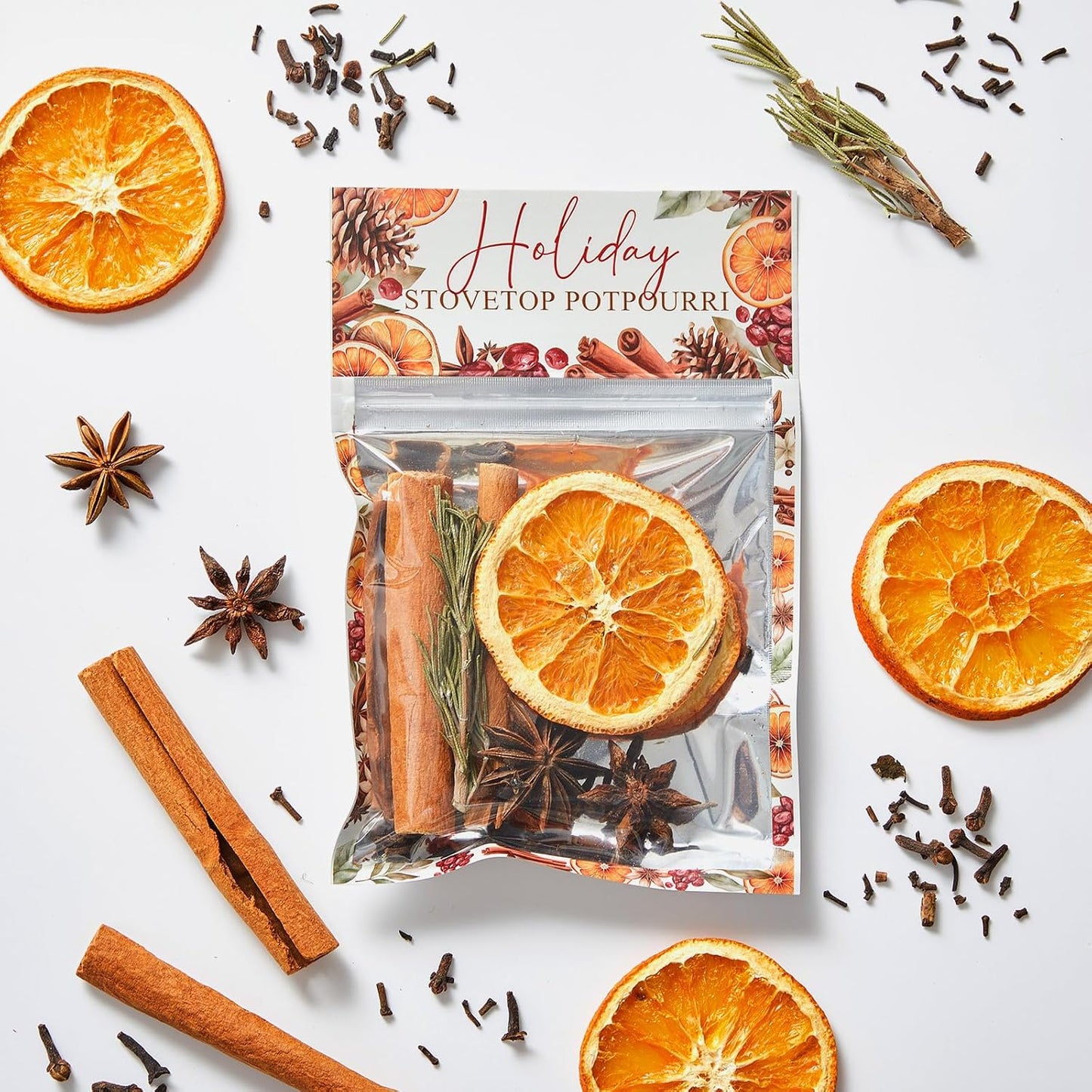 36 Pcs Christmas Potpourri Simmer Pot Kit Christmas Scent Stocking Gifts Holiday Stovetop Potpourri for Home Fragrance Housewarming Hostess Gift
