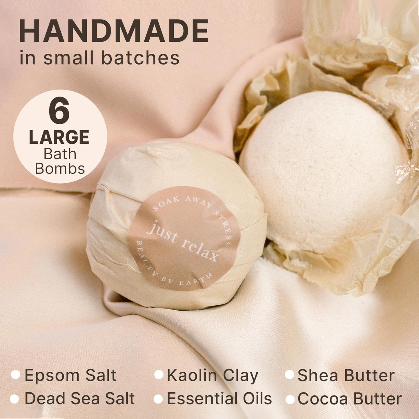 Bath Bombs Gift Set - USA Made with Organic & Natural Ingredients, Relaxing Spa Gifts for Women & Men