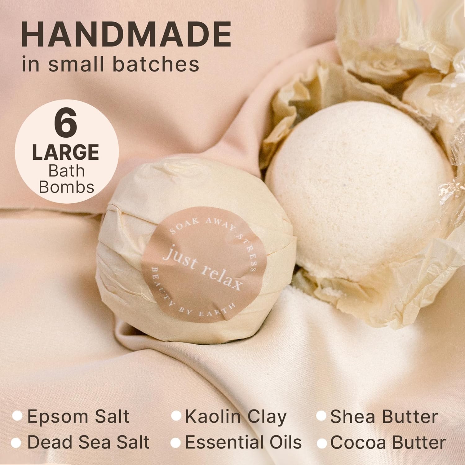 Bath Bombs Gift Set - USA Made with Organic & Natural Ingredients, Relaxing Spa Gifts for Women & Men