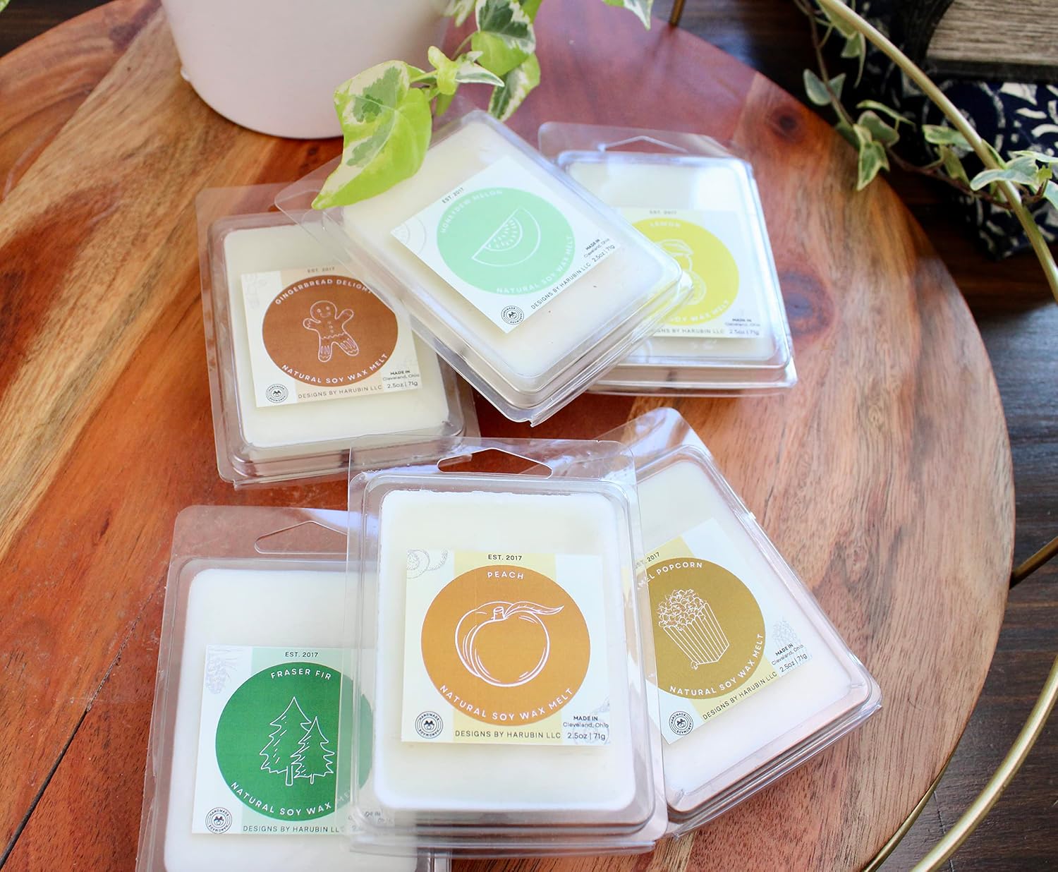 Soy Wax Melts | 2.5oz. Wax Melt | Soy Wax Melt Handmade | Scented Natural Soy Wax Melt | Clamshell Wax Melt (Apples & Maple Bourbon)