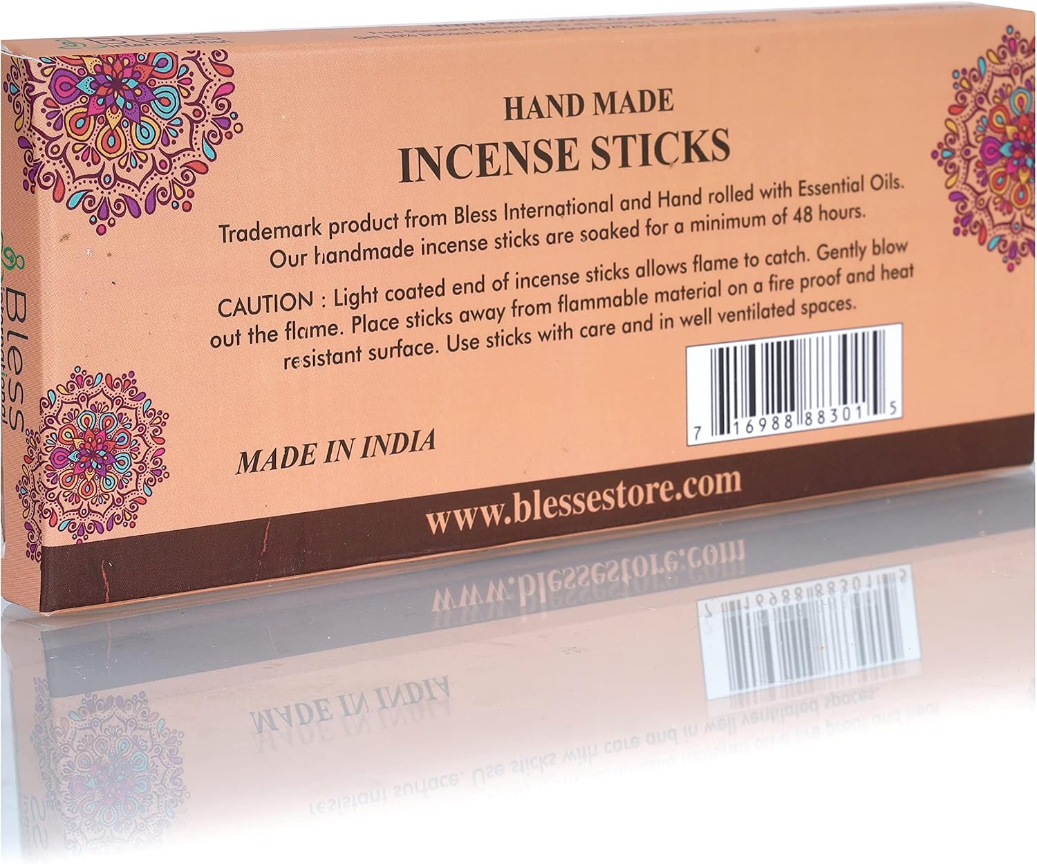 Bless-Frankincense-and-Myrrh 100%-Natural-Handmade-Hand-Dipped-Incense-Sticks Organic-Chemicals-Charcoal-Free Purification-Relaxation-Positivity-Yoga-Meditation Best-Woods-Scent (100 Sticks (5.25 OZ))