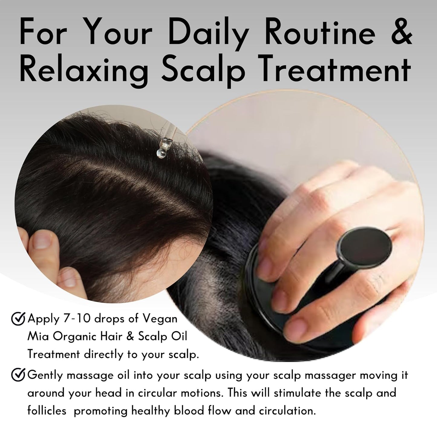 Vegan Mia USDA Organic Rosemary Oil for Hair Growth with Castor Oil & More - Scalp Oil Treatment & Intense Nourishment to Get Healthier, Thicker & Shiny Hair Naturally, 1 fl oz Bottle