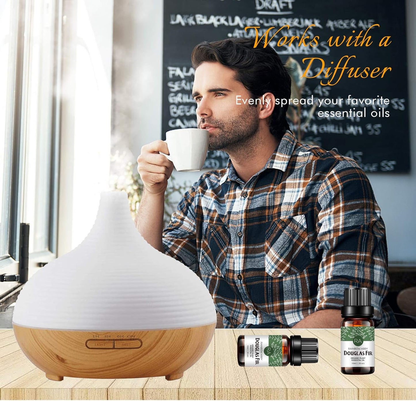 2-Pack Douglas Fir Essential Oil 100% Pure Oganic Plant Natrual Douglas Fir Oil for Diffuser Message Hair - 2X10ML