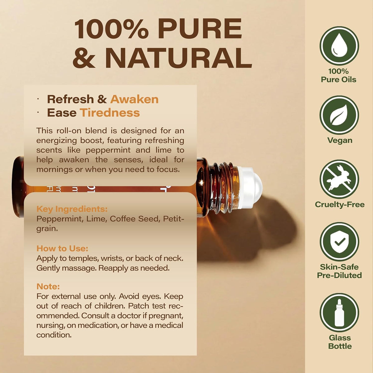 Slema Essential Oil，Daybreak Essential Oil Blends by 10ml Essential Oils - 100% Pure Therapeutic Grade, Helps Create a Focused Atmosphere for Work & Study​ (Lemon)