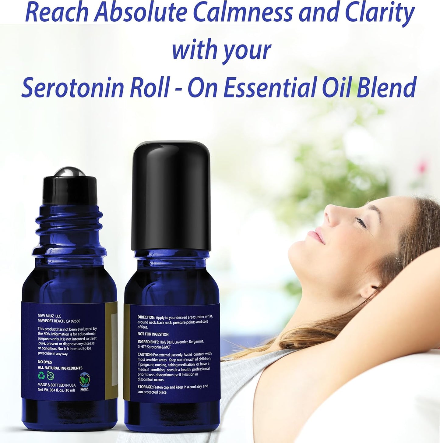 Lavender Uplifting Blend Roll On Pack of 2 - Perfect Selfcare Gift for Birthday Christmas or Stocking Stuffers
