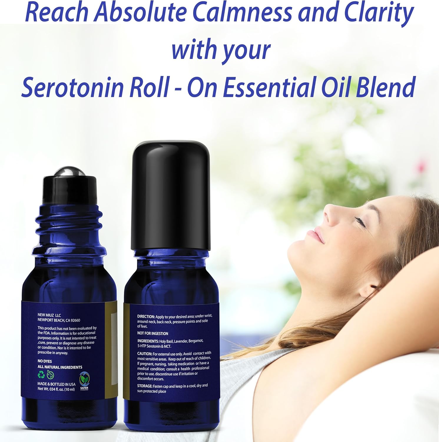 Lavender Uplifting Blend Roll On Pack of 2 - Perfect Selfcare Gift for Birthday Christmas or Stocking Stuffers