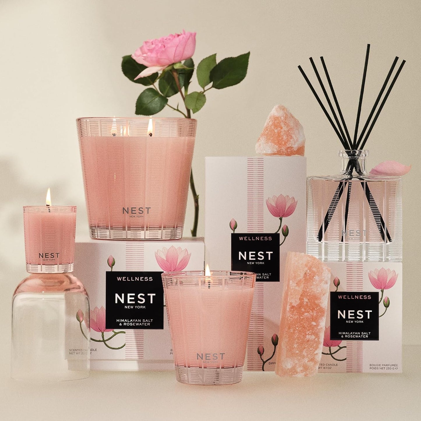 NEST New York Smart Home Fragrance Diffuser Refill Smart Vials, Himalayan Salt & Rosewater - Set of 2 - Designed for NEST x Pura 3 and NEST x Pura 4 Diffusers - Cruelty Free, Vegan