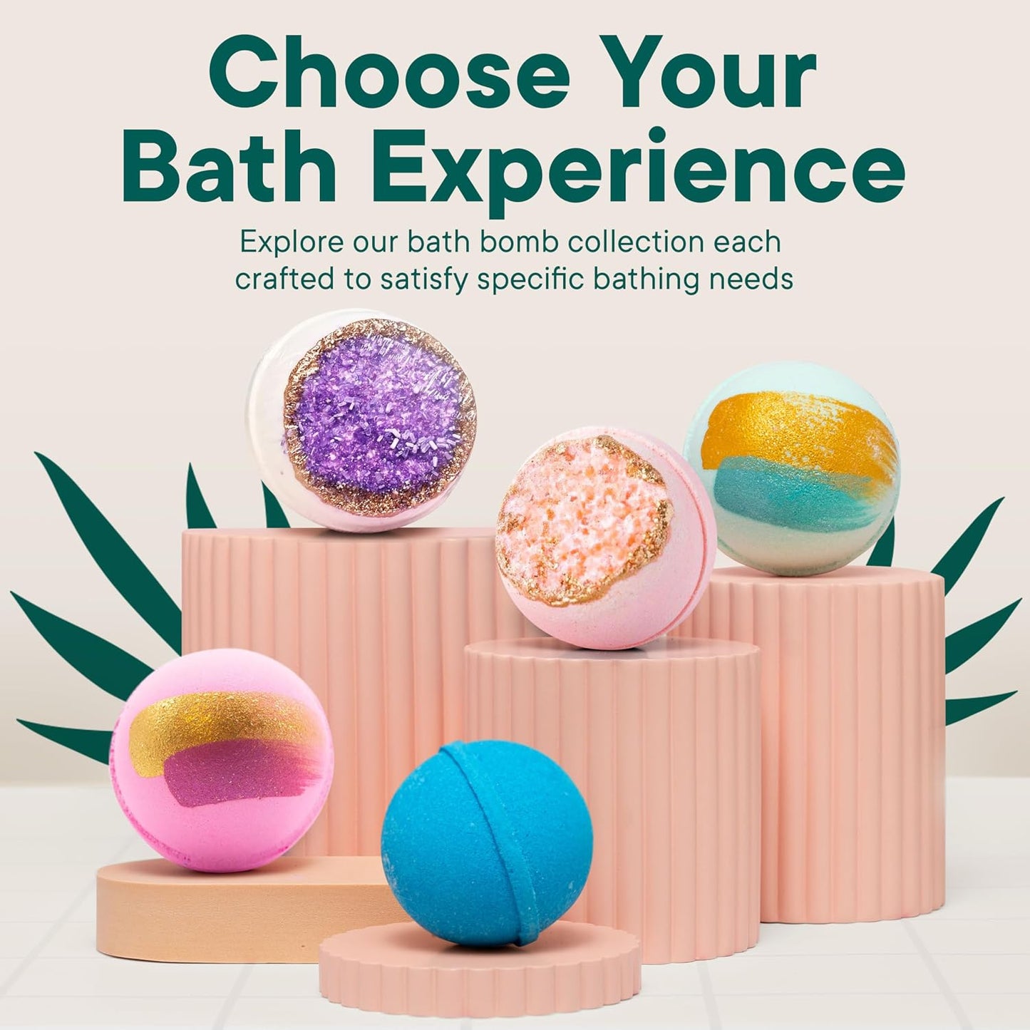 Latika Bath Bomb Rose Quartz Geode Crystal - Essential Oils for Ultimate Relaxation and Skin Nourishment