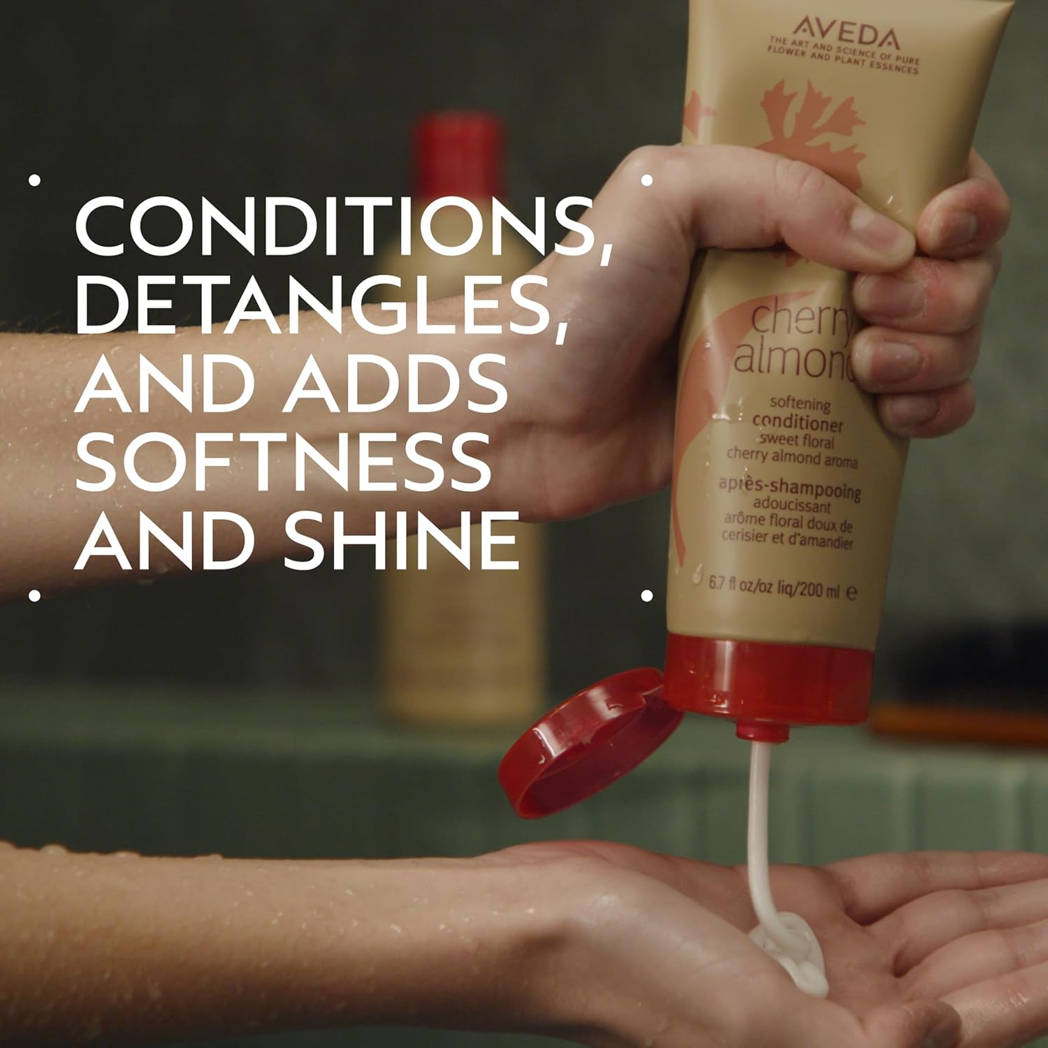Aveda Cherry Almond Softening Conditioner | for Normal to Dry Hair | 98% Naturally Derived* | with Coconut Oil & Shea Butter | Silicone Free | Iconic Aroma of Tonka, Orange, Ylang Ylang