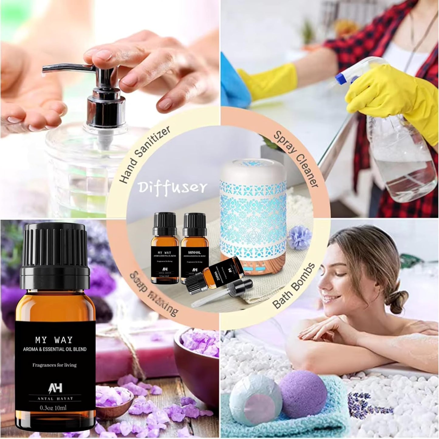 Hotel Diffuser Oil Oriental 10ml – Inspired by One&Only The Palm Dubai – Jasmine, Cedarwood, Musk – Hotel Scent Oil for Diffusers – Aromatherapy Fragrance for Home & Office