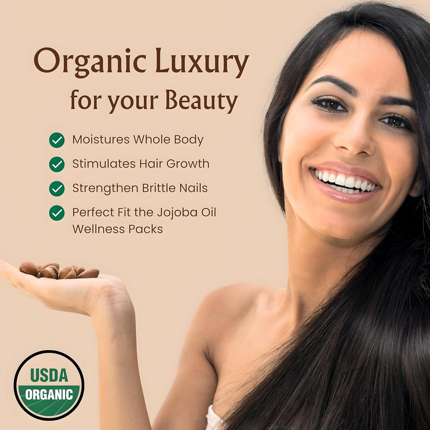 BodyJ4You Organic Jojoba Oil for Skin - USDA Organic 100% Pure Natural - Face Skin Gua Sha Facial Dermaplaning Hair Scalp Massage - Unrefined Cold Pressed Hexane Free - Base Carrier Wax - 1 Fl Oz