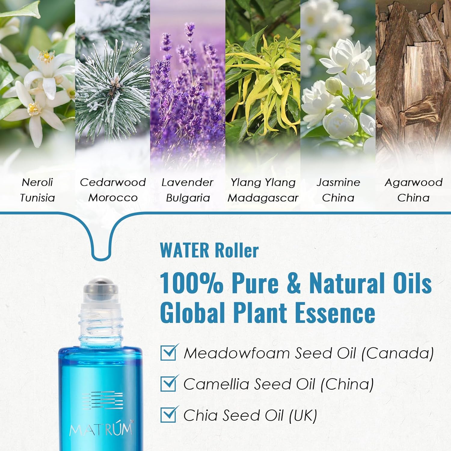 MATRUM Massage Oil Roll On Five Element (Water + Earth)