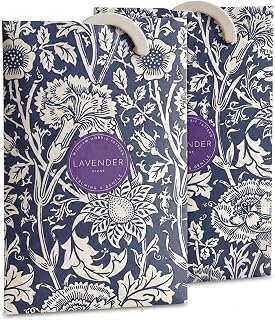 The Master Herbalist Scented Wardrobe Freshener Sachets in a William Morris Design. Available in Lavender, Sandalwood, Rose, Lily and Lilac (Lavender, Pack of 2)