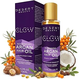 Argan Oil, 4 oz, Hair Oil Treatment for Dry Damaged Hair, Leave-in Conditioner, Hydrating, Strengthens, Natural, Cruelty Free