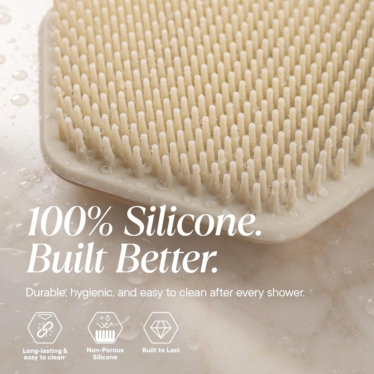 TOOLETRIES Premium Silicone Face Scrubber for Men & Women, Gentle Facial Cleansing Brush & Exfoliator, Deep Pore & Dead Skin Removal, Soft Touch Massager, Quick-Drying & Hygienic - Sand