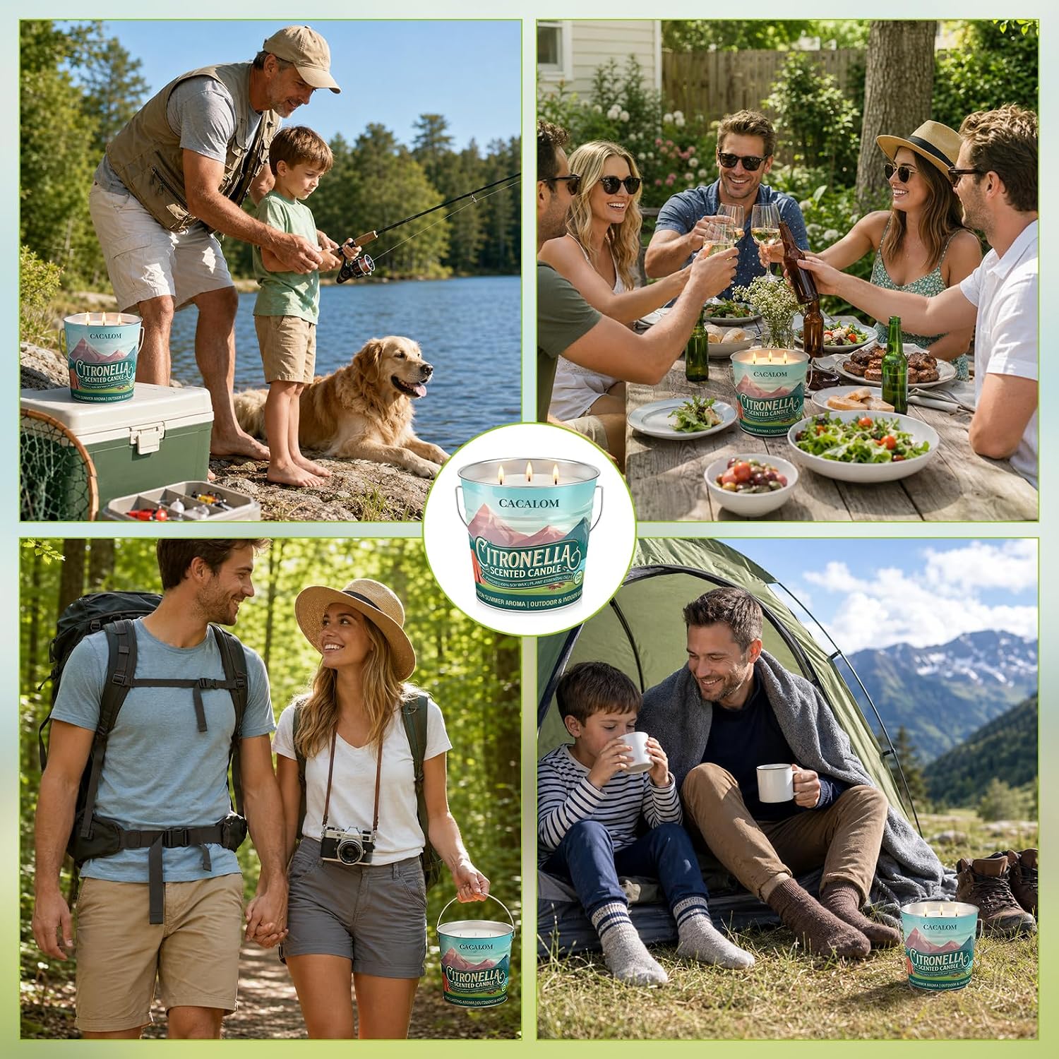 Citronella Candles Outdoor, Large 25oz Citronella Candle for Patio, 3-Wick Soy Wax Natural Candle with up to 65 Hours of Burning time, Summer Outdoor Candles Perfect for Yards, Gardens and Camping
