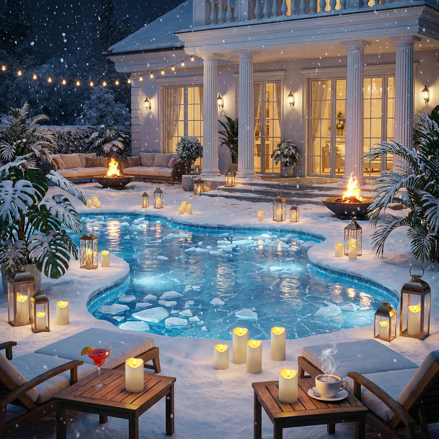 Raycare 6"x3" Outdoor Waterproof Flameless Candles with Remote and Timer, Battery Operated LED Electric Fake Pillar Candle for Christmas Home Wedding Decor, Ivory White, Set of 2