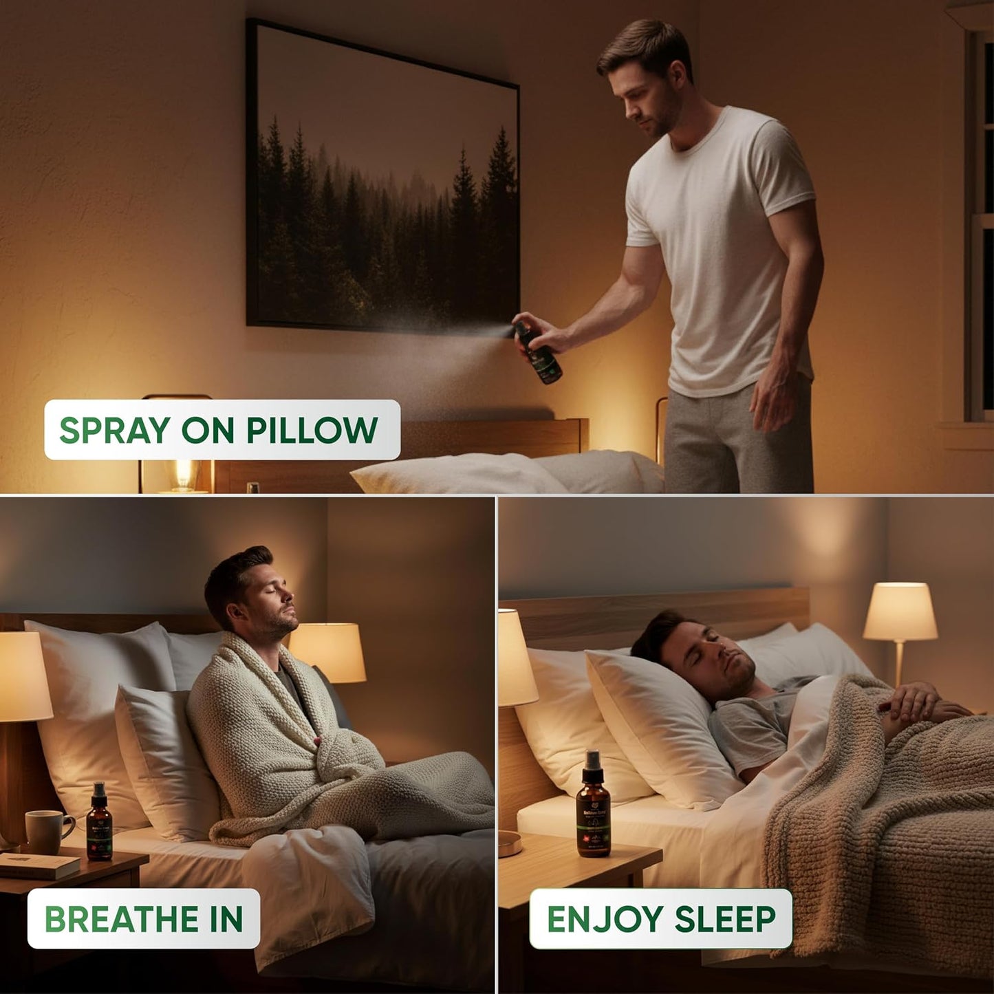 Award Winning Linen Spray for Bedding, 100% Natural Bed Spray, Pillow Mist Sleep Spray for Adults, Deep Sleep Pillow Spray for Sleeping Calm, Lavender & Melatonin Free, 10 Essential Oil Blend,2 fl oz