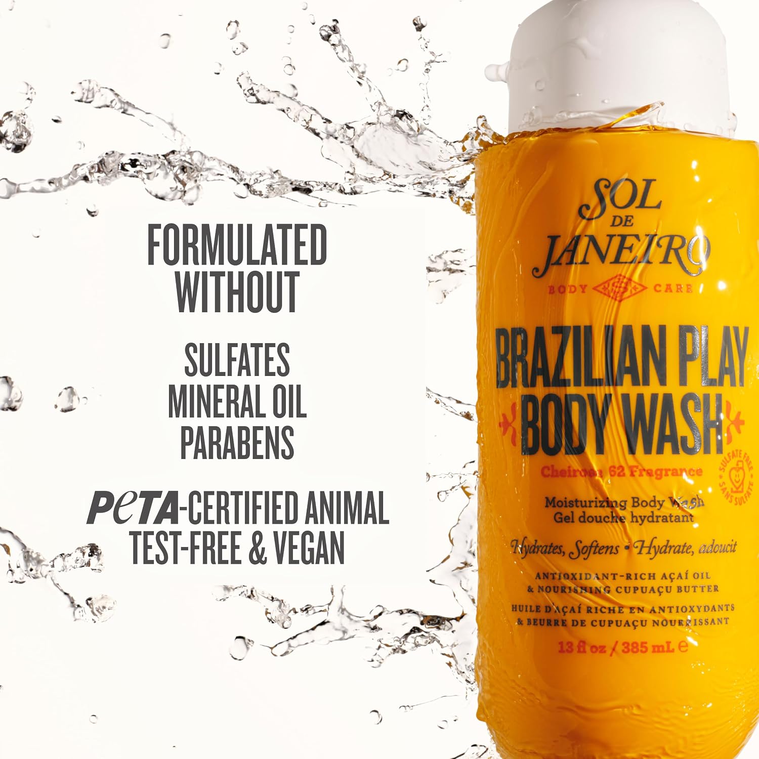 Sol de Janeiro Brazilian Play Body Wash | Moisturizing Shower Gel in Cheirosa 62 Scent