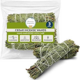 Cedar Incense Wands, Package of 3, 4" Smudge Stick Bundles