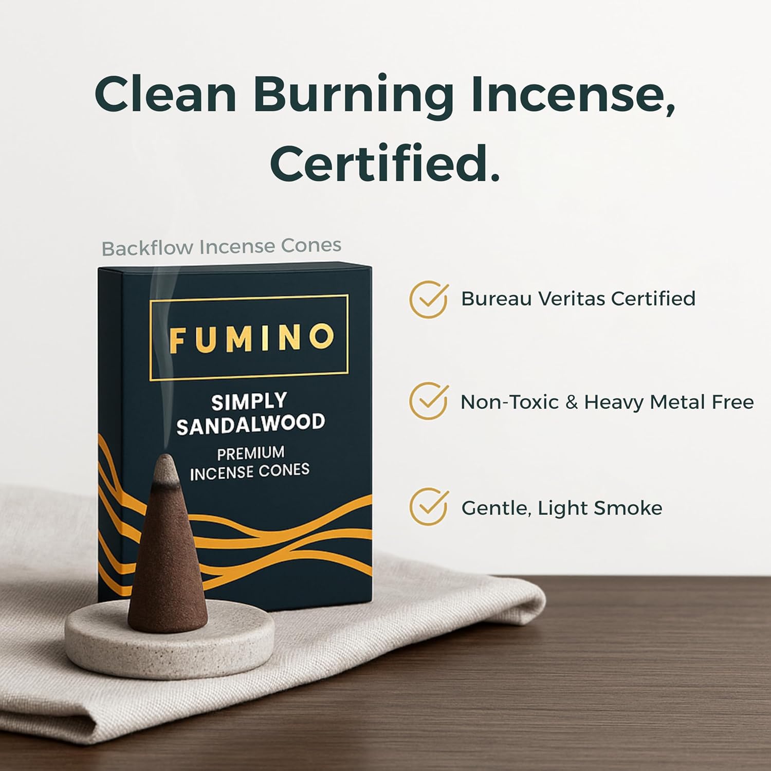 Fumino Backflow Incense Cones 90 Pack 6 Fragrances - Natural Masala Backflow Cones for Waterfall Cascade Smoke, Relaxation & Meditation, Bureau Veritas Certified, Hollow-Core for Backflow Burners