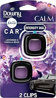 Febreze Car Vent Clip, Downy Calm Scent, 2 Count, 0.13 oz Total