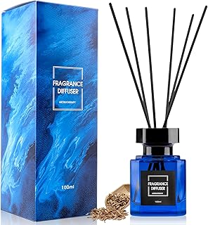 Reed Diffuser Set - 3.38 fl oz (100 ml) - Clean Linen Scent Diffuser with 5 Sticks - Long Lasting Home Fragrance - Air Freshener for Shelf Bathroom Decor Room Decor Aesthetic - Office Desk Accessories