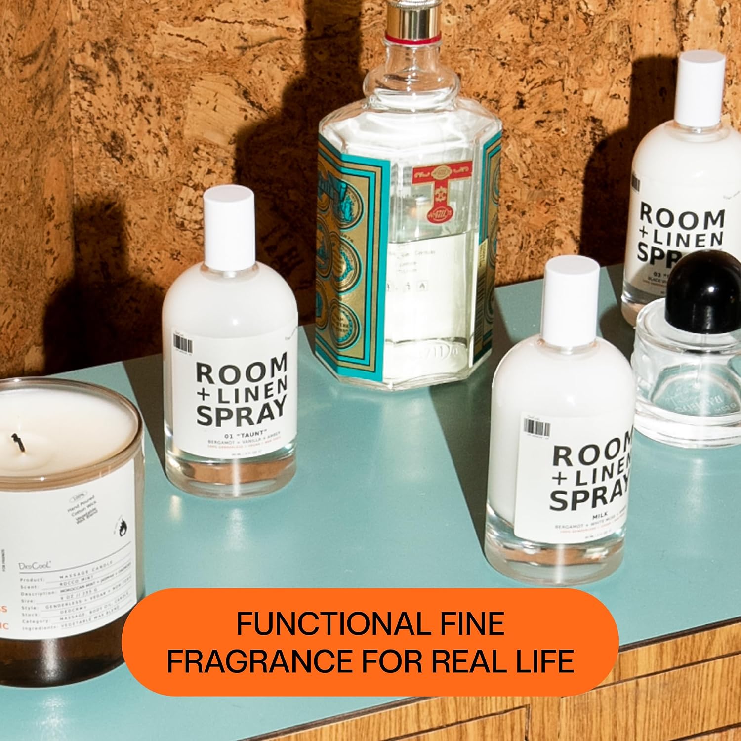 DedCool Room + Linen Spray in 01 Taunt | Natural Fabric & Linen Spray | Non-Toxic, Essential Oil Infused | Freshens Home, Bedding, Couch, Closet & Bath | 3 fl oz